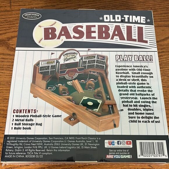 New Classic Old Time Baseball in a pinball game New in Sealed Package - Picture 1 of 3